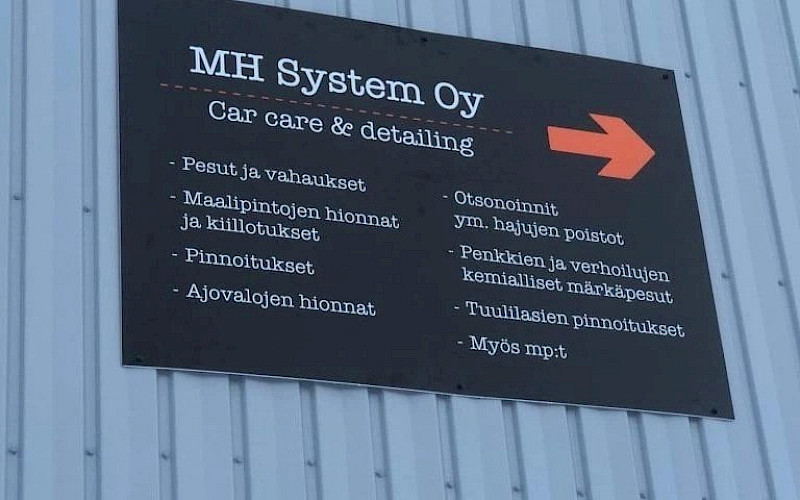 Kyltti MH-Systemsille.